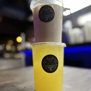 Top: Horchata Aqua Fresca Bottom: Pineapple Aqua Fresca