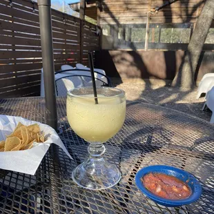 Texas trinity...margarita, fresh salsa, fresh chips