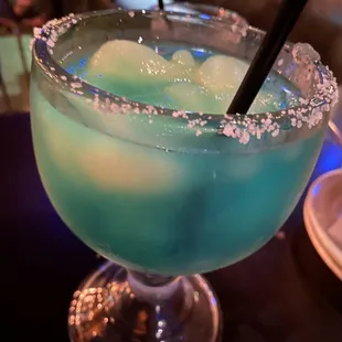 Frozen blue margarita. Tasty