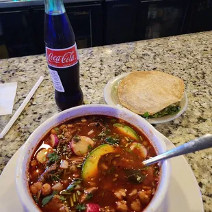 Thank you for having pozole on the menu! Much needed!