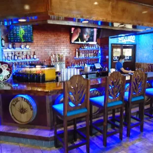 View looking at the bar, to the left, from the front entryway.