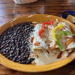 Spinach and Chicken Enchiladas! Very tasty!