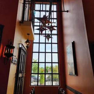 a view of a dining room