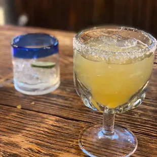 Patron Margarita with tequila chaser