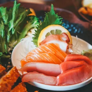 Sashimi &amp; pork cutlet (IG : @janimal.ca )