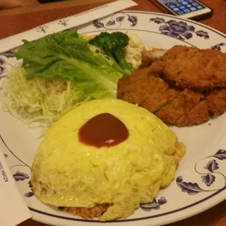 Omelette Rice Dish