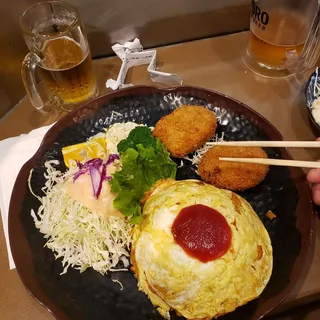 Omelette and Croquette