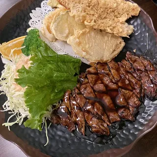 01. Tempura and Beef Teriyaki Lunch Combination