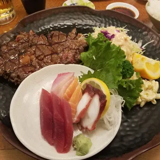 05. Sashimi and Beef Teriyaki Dinner Combination