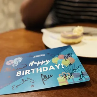 Birthday Card with Comp Cheesecake