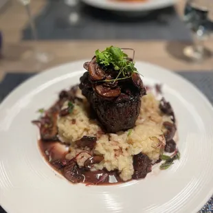 Steak Sebastian - the special for tonight with a creamy risotto