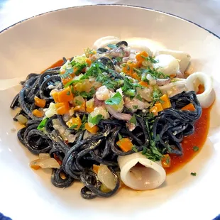 Squid ink spaghetti