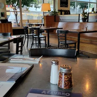 a view of the dining area