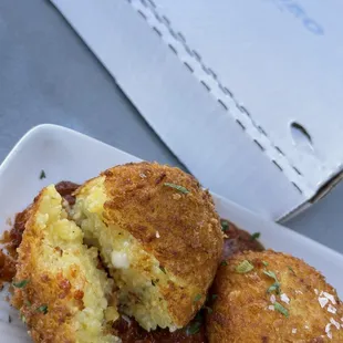 Arancini. 3 for $15. Crispy crust and creamy rice, but lacking flavor.