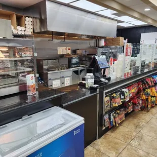 a view of the counter area