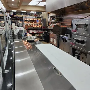 the kitchen of a restaurant