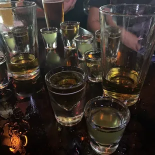 Don't worry they make sure each patron drinks responsibly. These are pickle backs.