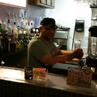 a man behind the bar