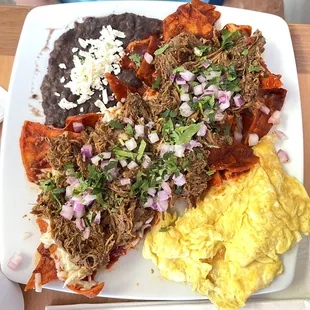 Chilaquiles with birria