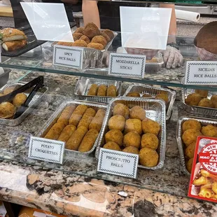 a variety of food items