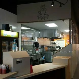 the kitchen and dining area