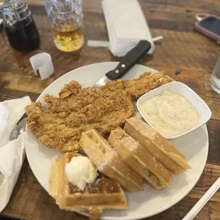 Chicken and waffles