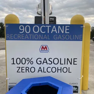 a gas station sign