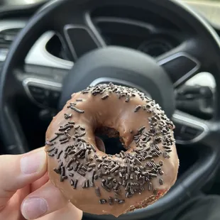 Chocolate sprinkles doughnut