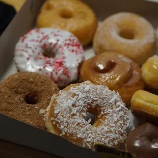 a box of assorted donuts