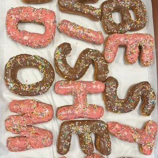 The letter doughnuts I ordered