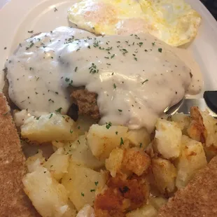 Delicious hearty breakfast.