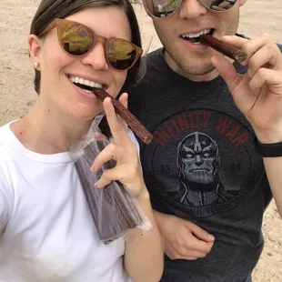 Left with some beef Jerkey too!