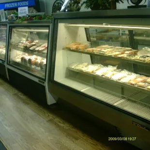 a display of meats