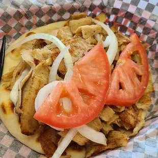 Chicken gyros. Just as good as the regular ones.