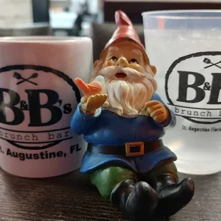 French press coffee and the best ice chips!