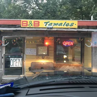 the front of a restaurant