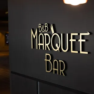 B&amp;B Marquee Bar sign