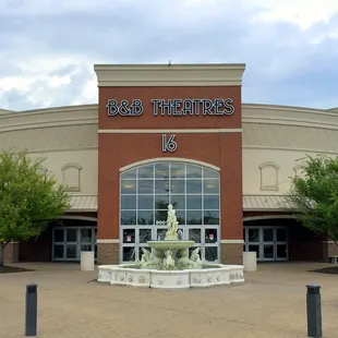 Building Exterior with Fountain