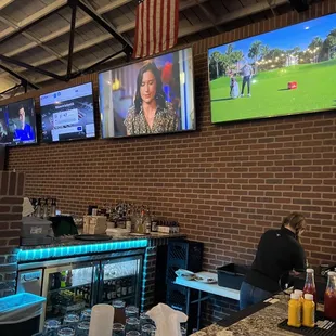 televisions on the wall