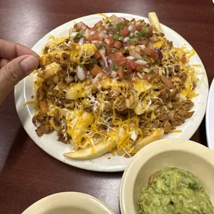 Loaded fries  / chicken and porc protein