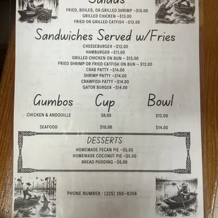 New updated menu 2025