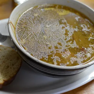 chicken/sausage gumbo with rice on the side