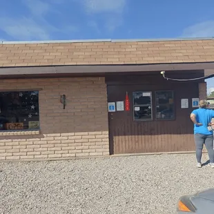 Front of the building. Take out window