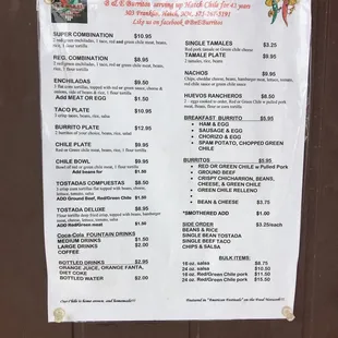 Menu outside Red or Green?