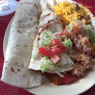 Chile Relleno Burrito Plate