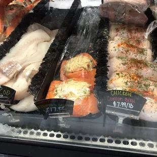 Loved their stuffed Salmon.