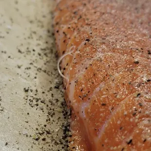 a piece of salmon