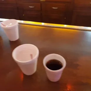 ows three cups of coffee