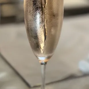 a glass of champagne