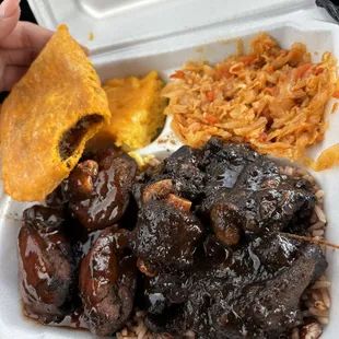 Spicy beef patty 7. Large Oxtails